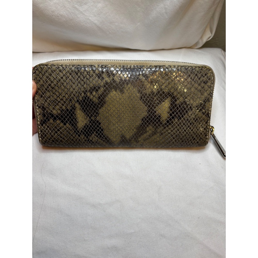 Michael Kors Jet Set Python Pattern Leather Zip A… - image 2